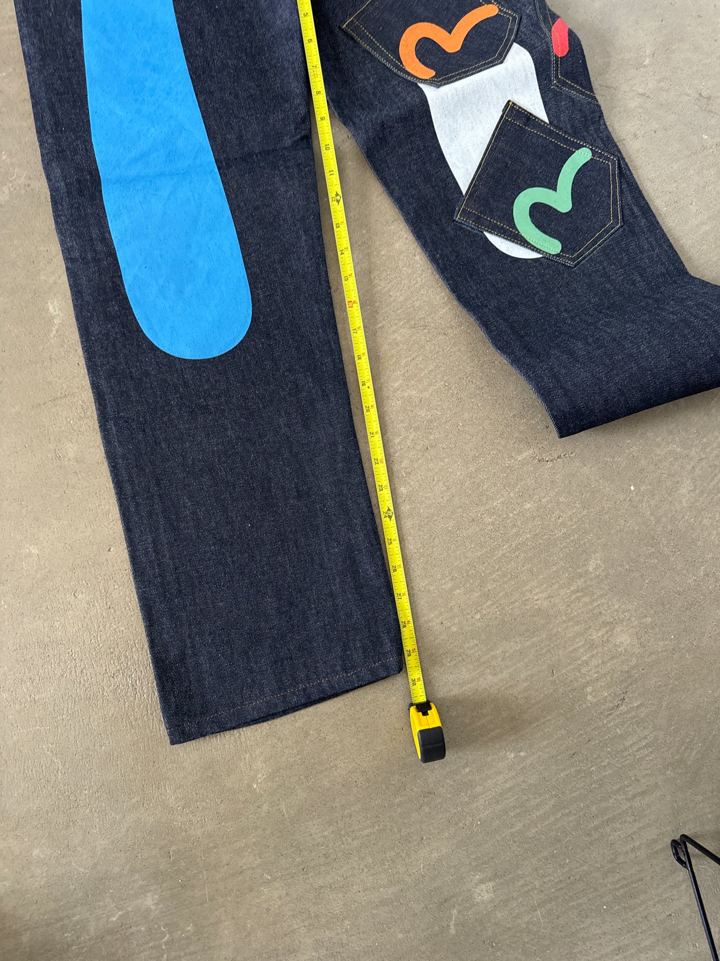 Evisu Multi Pocket Japanese Art Selvedge Denim Jeans