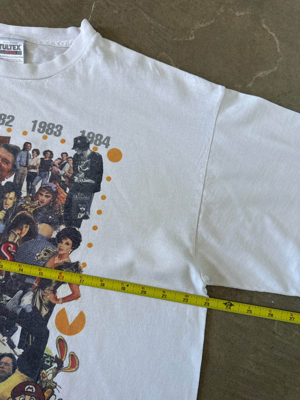 Vintage 1999 Nostalgia Collage 1980 - 1989 Decade Tee
