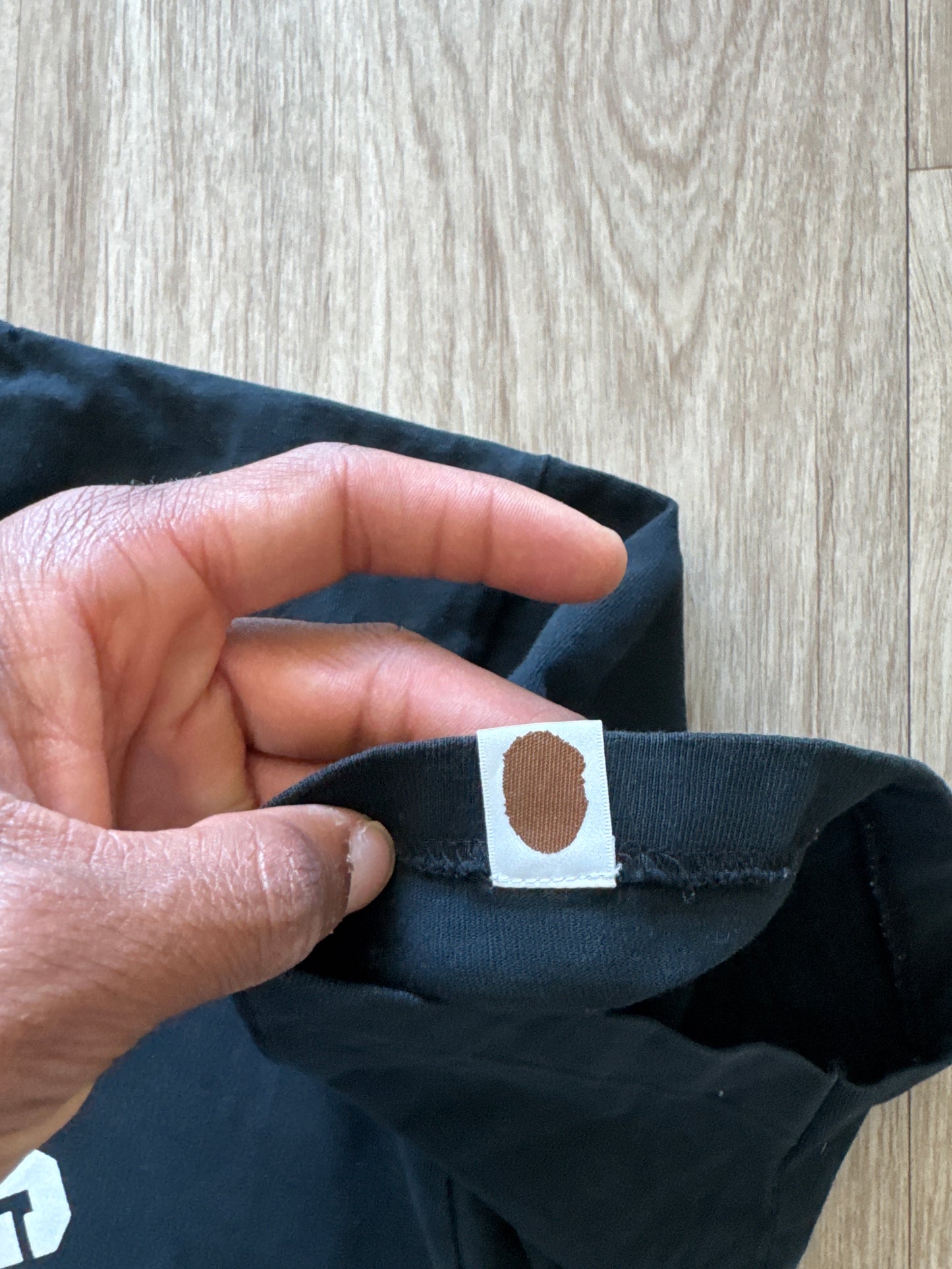 A Bathing Ape Bape Black Logo Tee