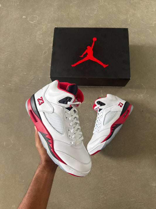 Jordan Retro 5 Fire Red Black Tongue (2025)