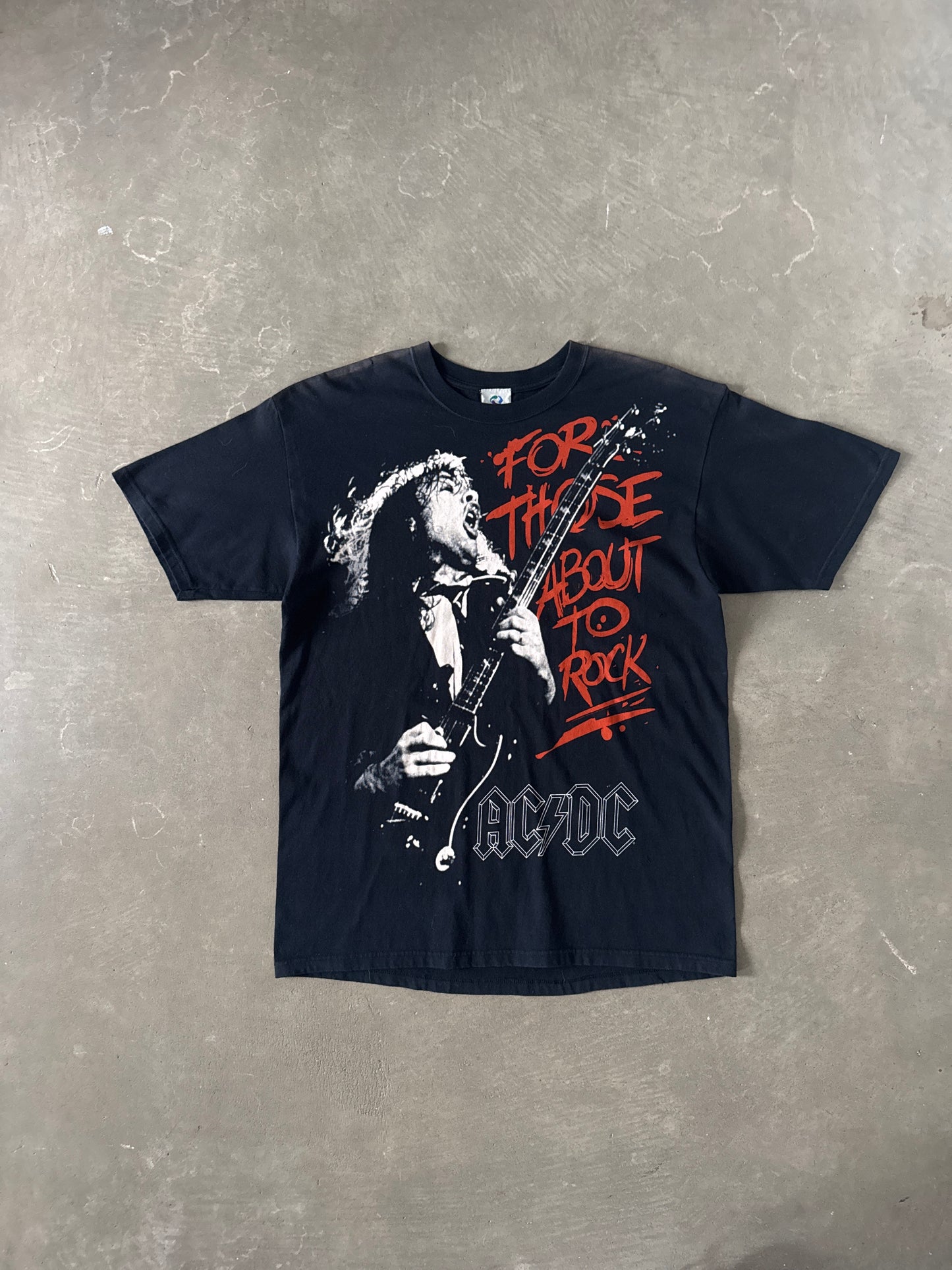 Vintage Liquid Blue AC/DC For Those About to Rock We Salute You Shirt