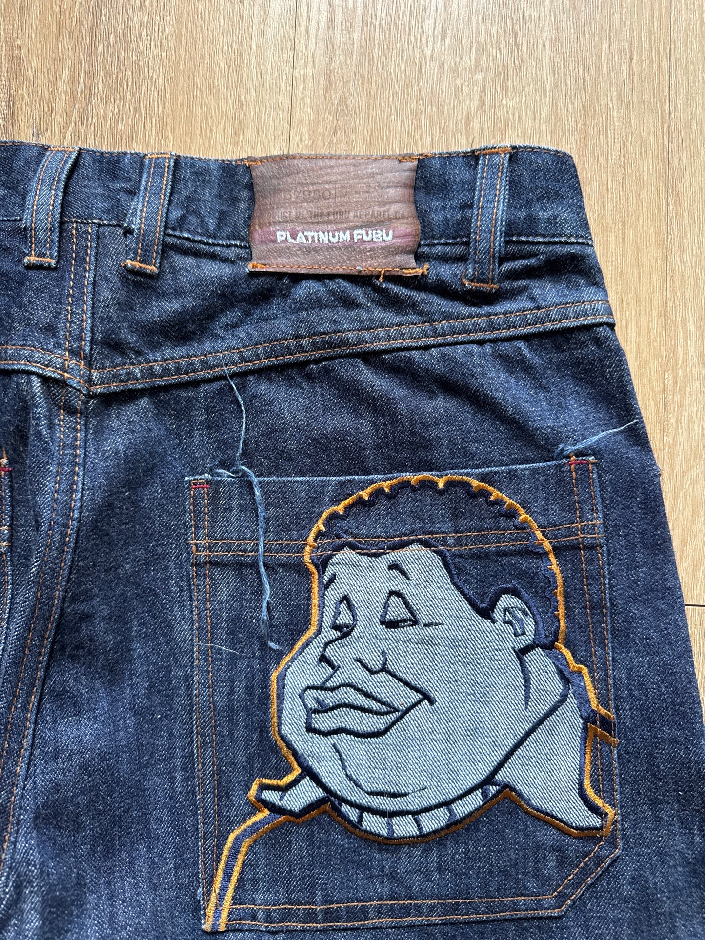 Vintage Y2K Platinum Fubu Fat Albert Baggy Denim Jeans