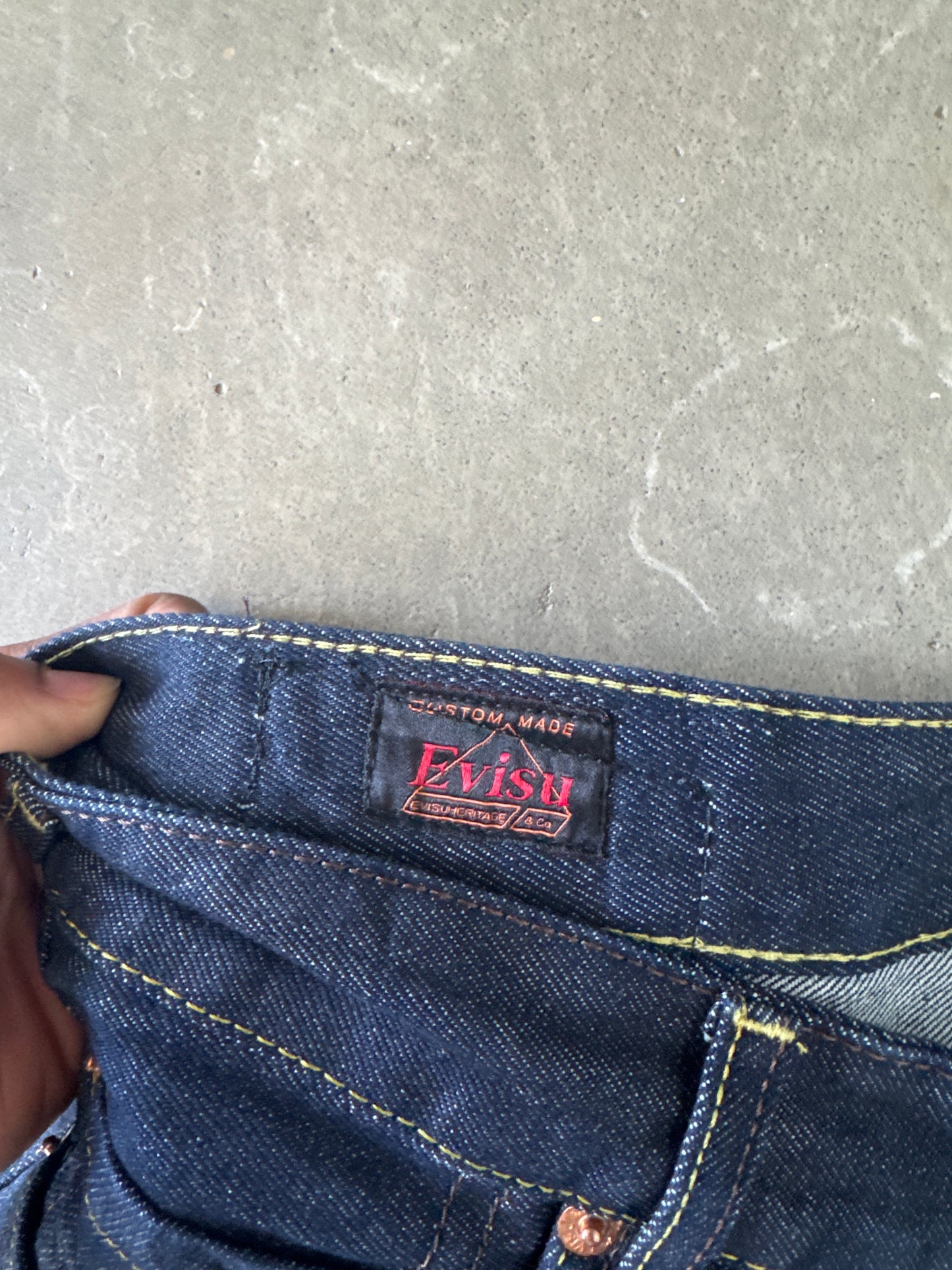 Evisu Blue Japanese Art Selvedge Denim Jeans