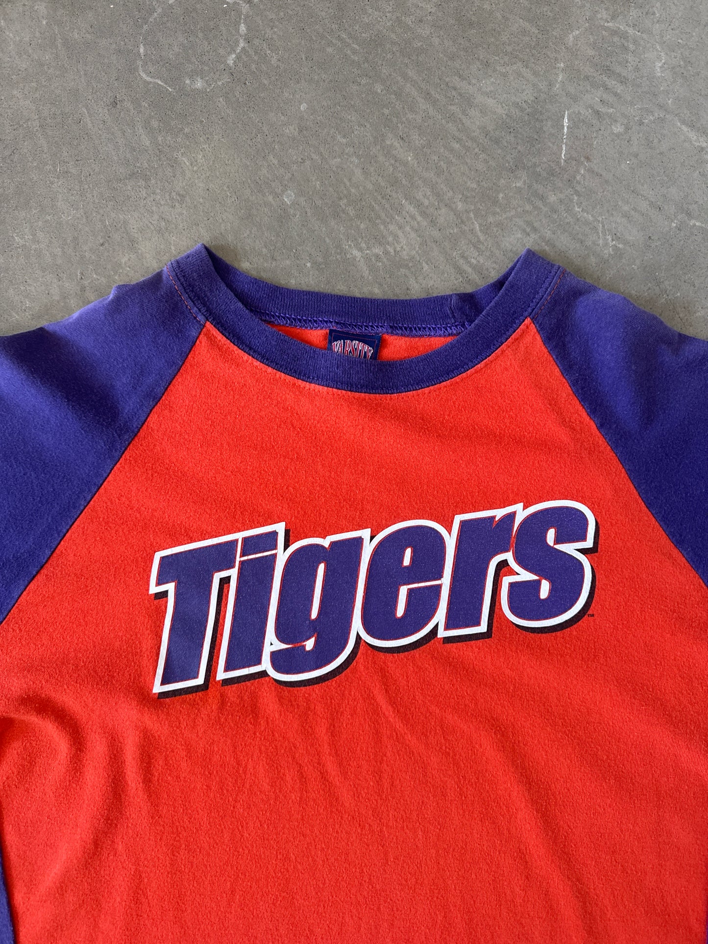 Vintage Clemson University Tigers Raglan Long Sleeve Tee