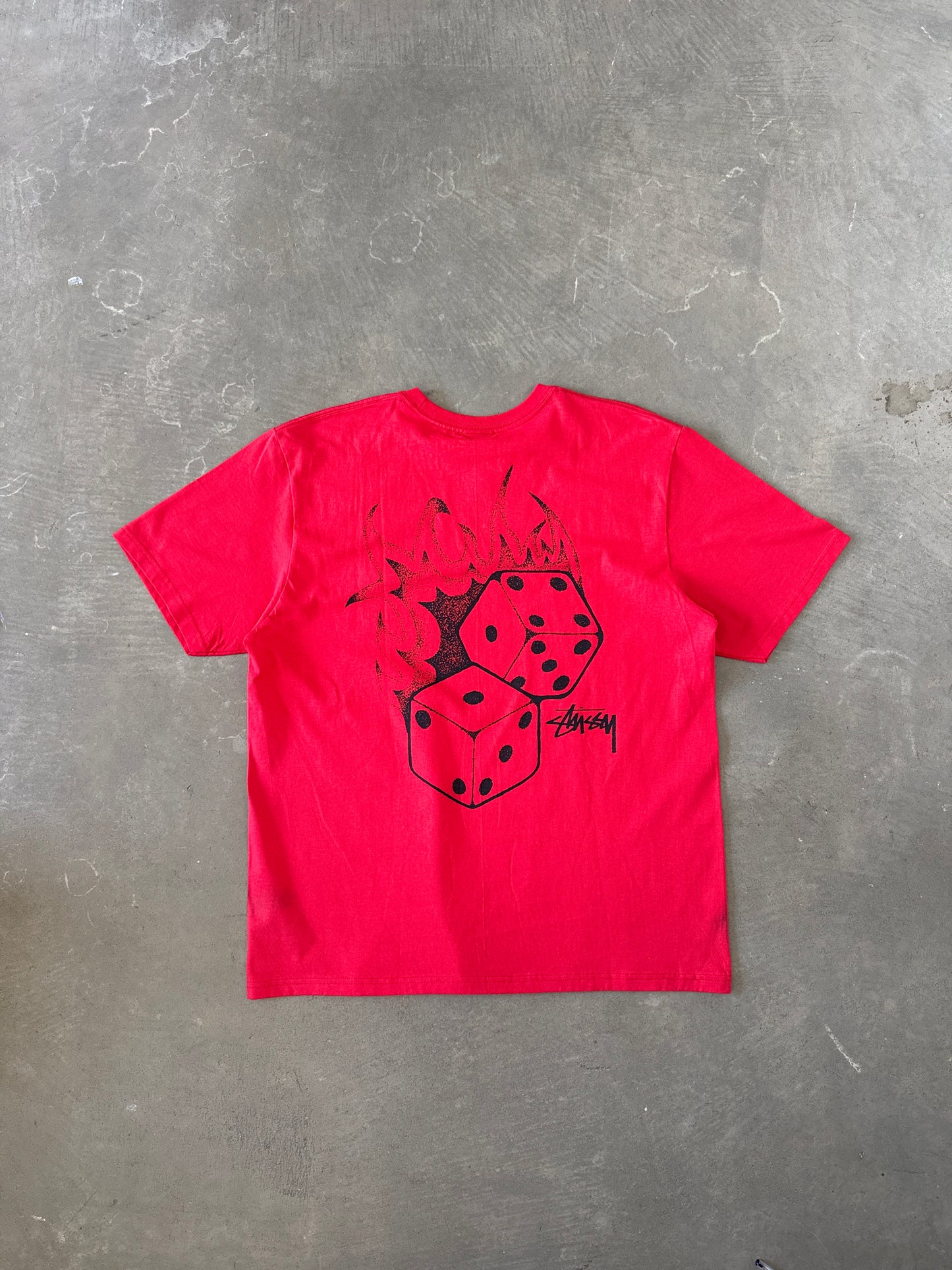 Stussy Fire Dice Red Tee