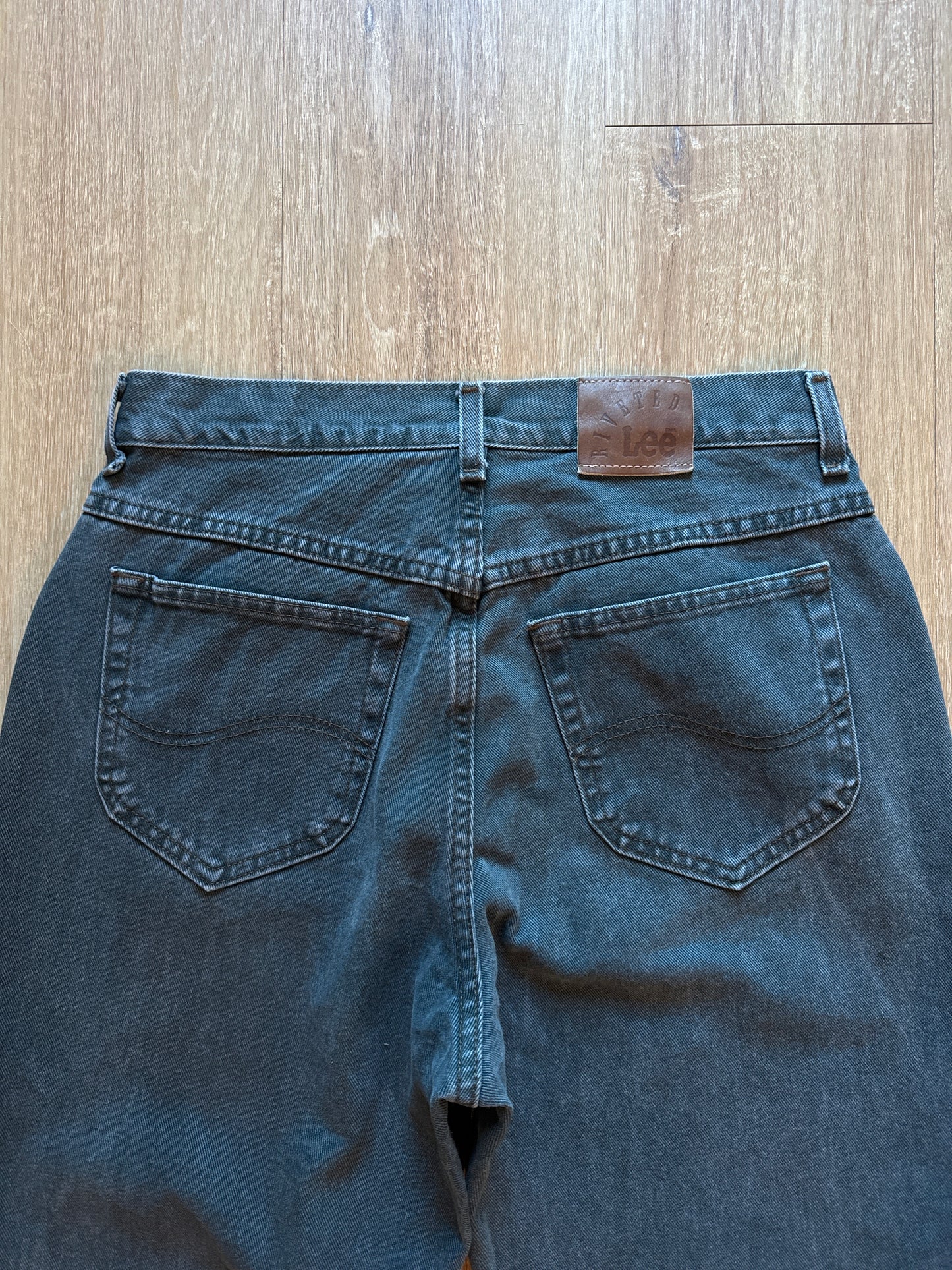 Vintage Women’s Lee Riveted Faded Black Denim Jeans