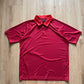 Oakley Medium Red Orange Solid Short Sleeve Performance Golf Logo Polo Shirt