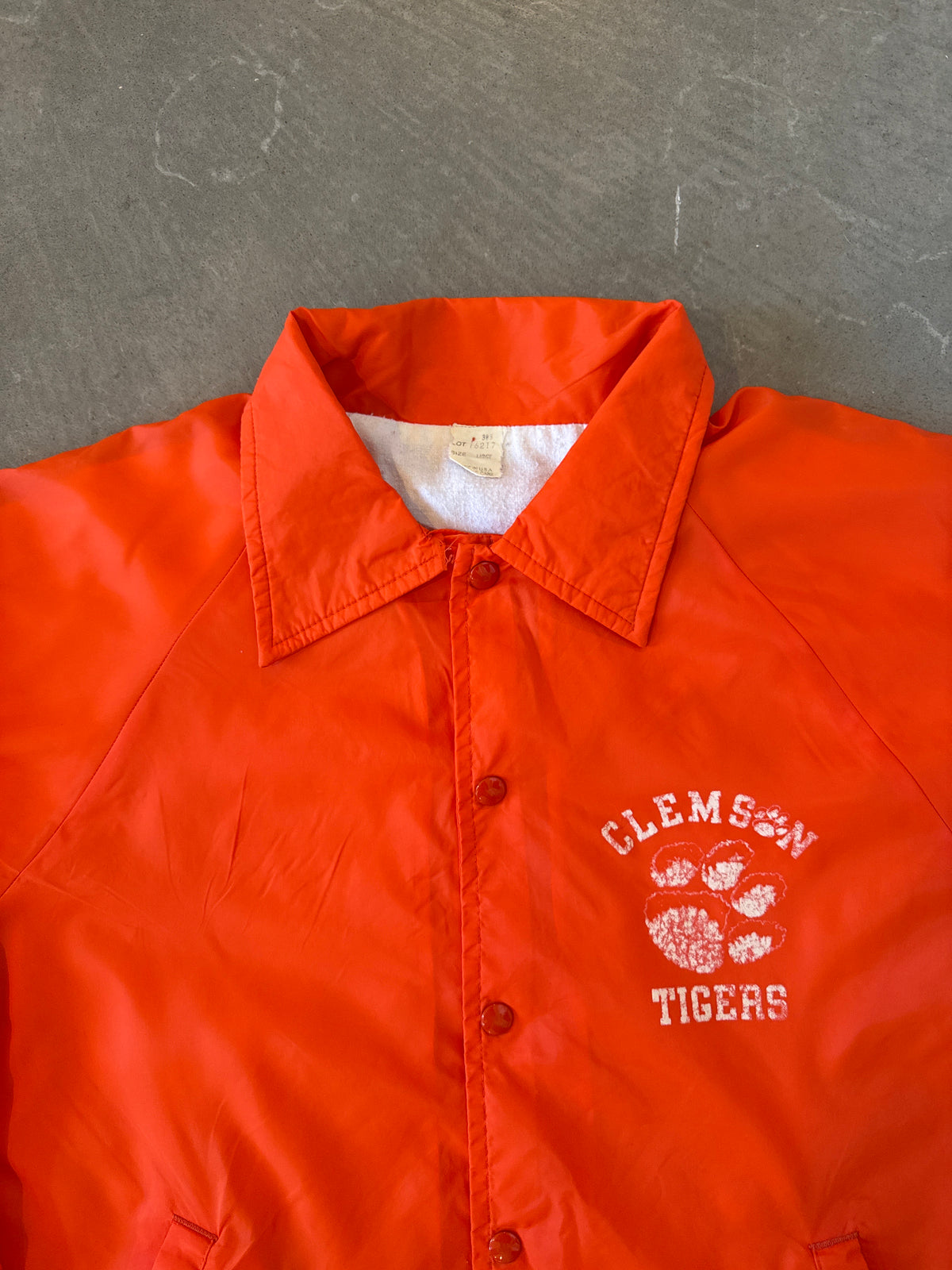 Vintage 80s Clemson University Tigers Windbreaker Jacket