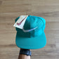 Vintage 90s Nike Logo Teal Elastic Fitted Hat