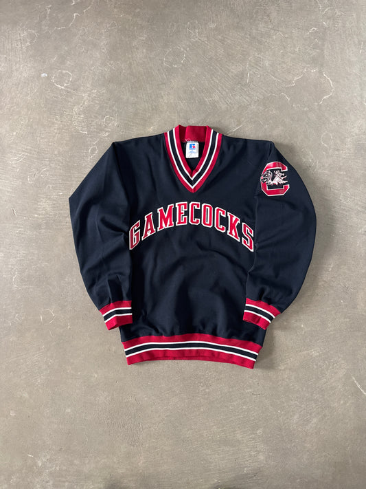 Vintage 80s Russell Athletic University Of South Carolina Gamecocks V-Neck Sweatshirt