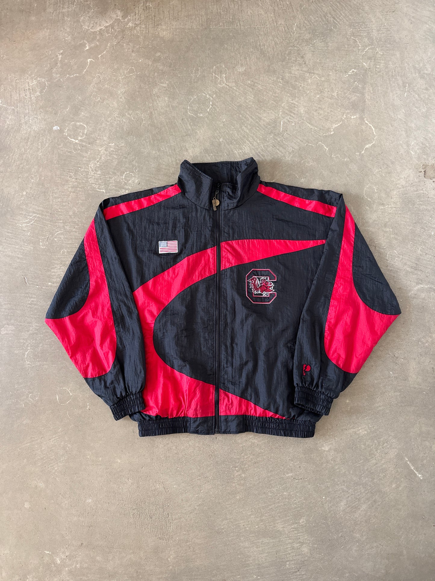 Vintage 90s Pro Players University Of South Carolina Gamecocks Windbreaker Jacket
