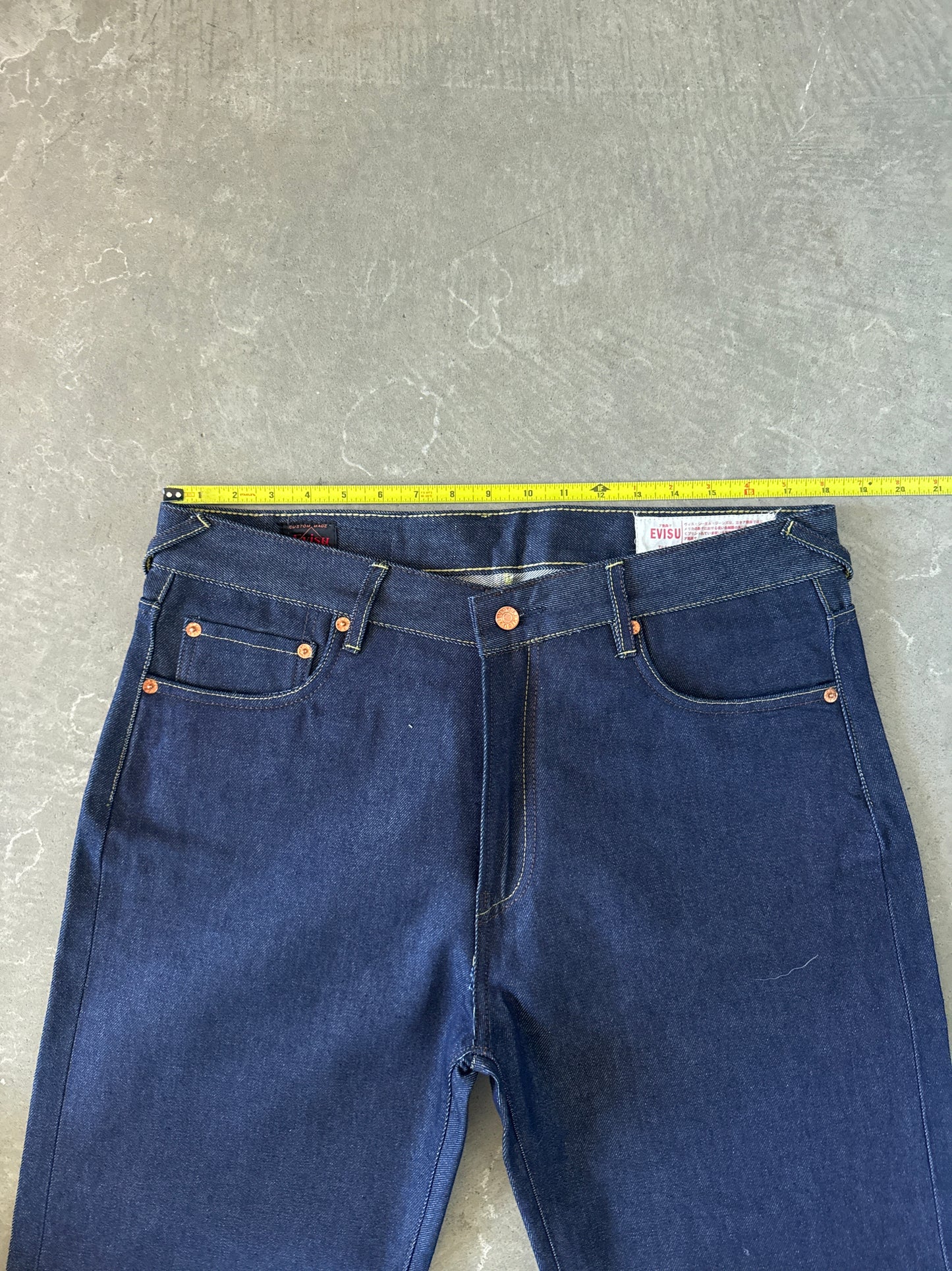 Evisu Embroidered Japanese Wave Art Salvage Denim Jeans