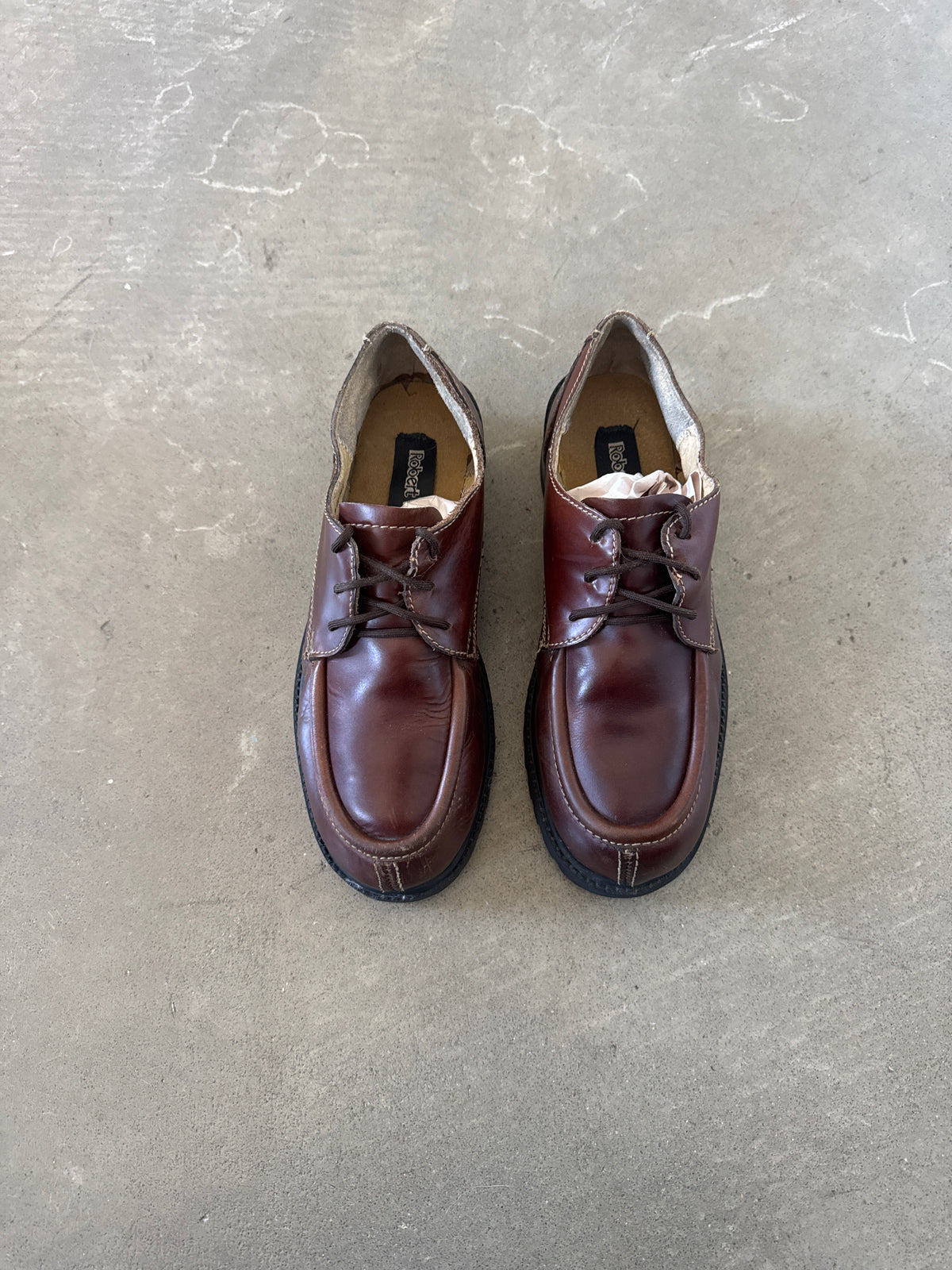 Vintage Robert Wayne Grueso Chunky Leather Oxford Lug Sole Shoes