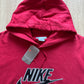 Vintage Y2K Nike Red Embroidered Logo Hoodie