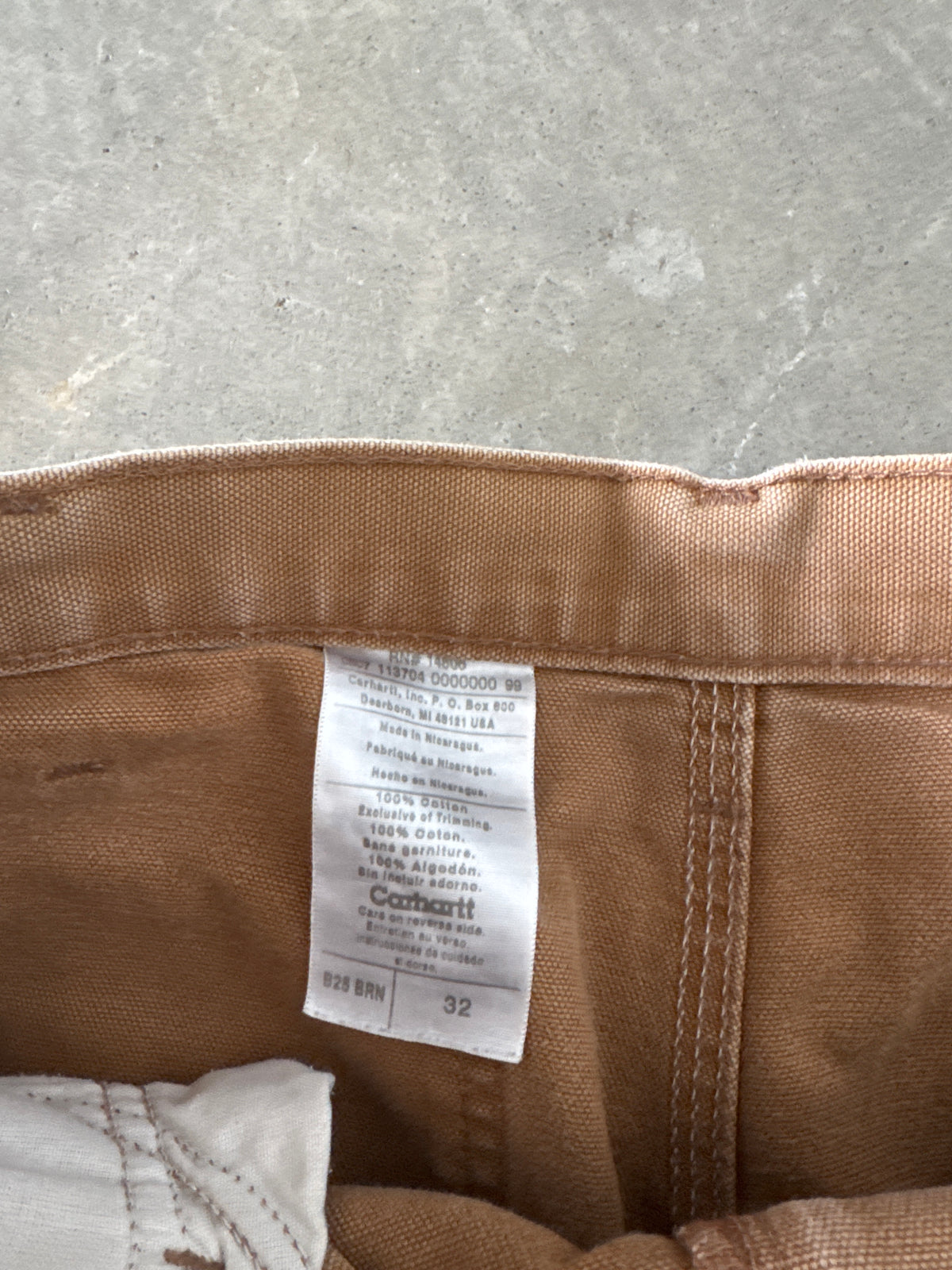Vintage Carhartt Distressed Tan Carpenter Shorts