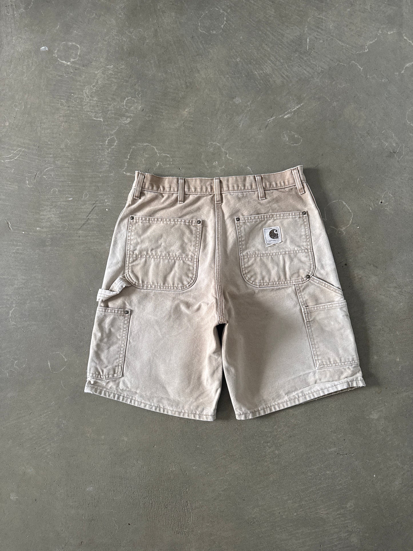 Vintage Carhartt Light Tan Sunfaded Double Knee Shorts