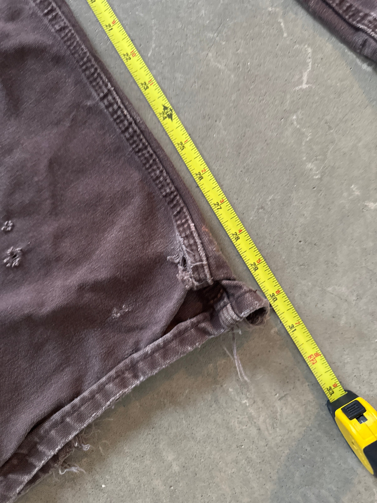 Vintage Carhartt Faded Distressed Brown Dungaree Fit Carpenter Pants