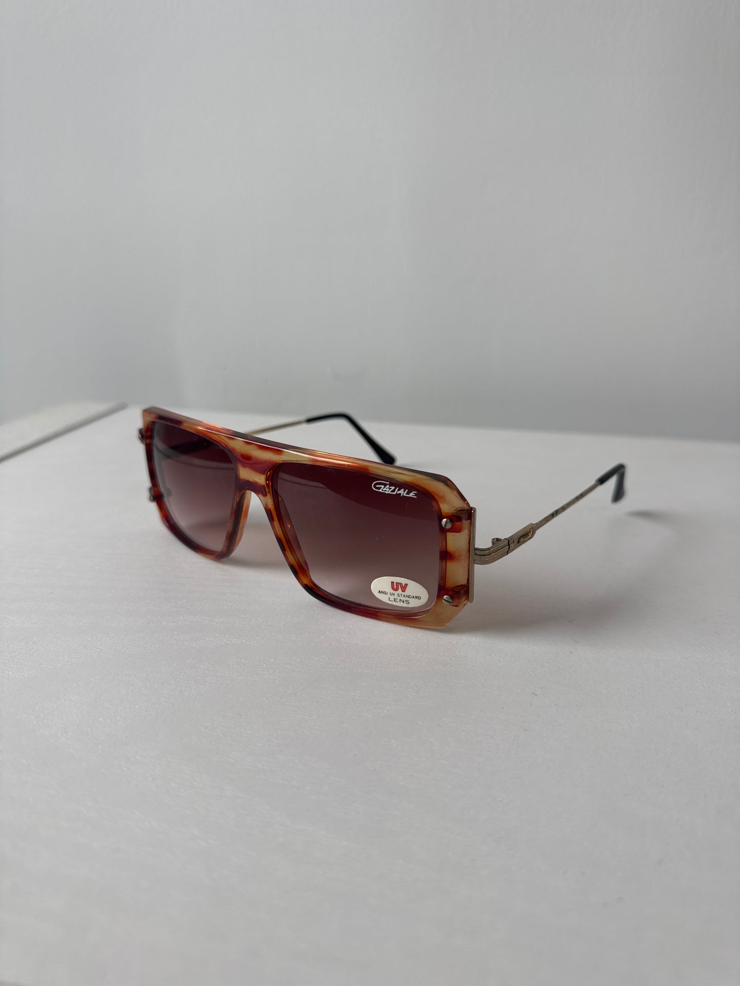 Vintage 80s Gaziale Grandmaster Run DMC Hip Hop Style Cheetah Sunglasses