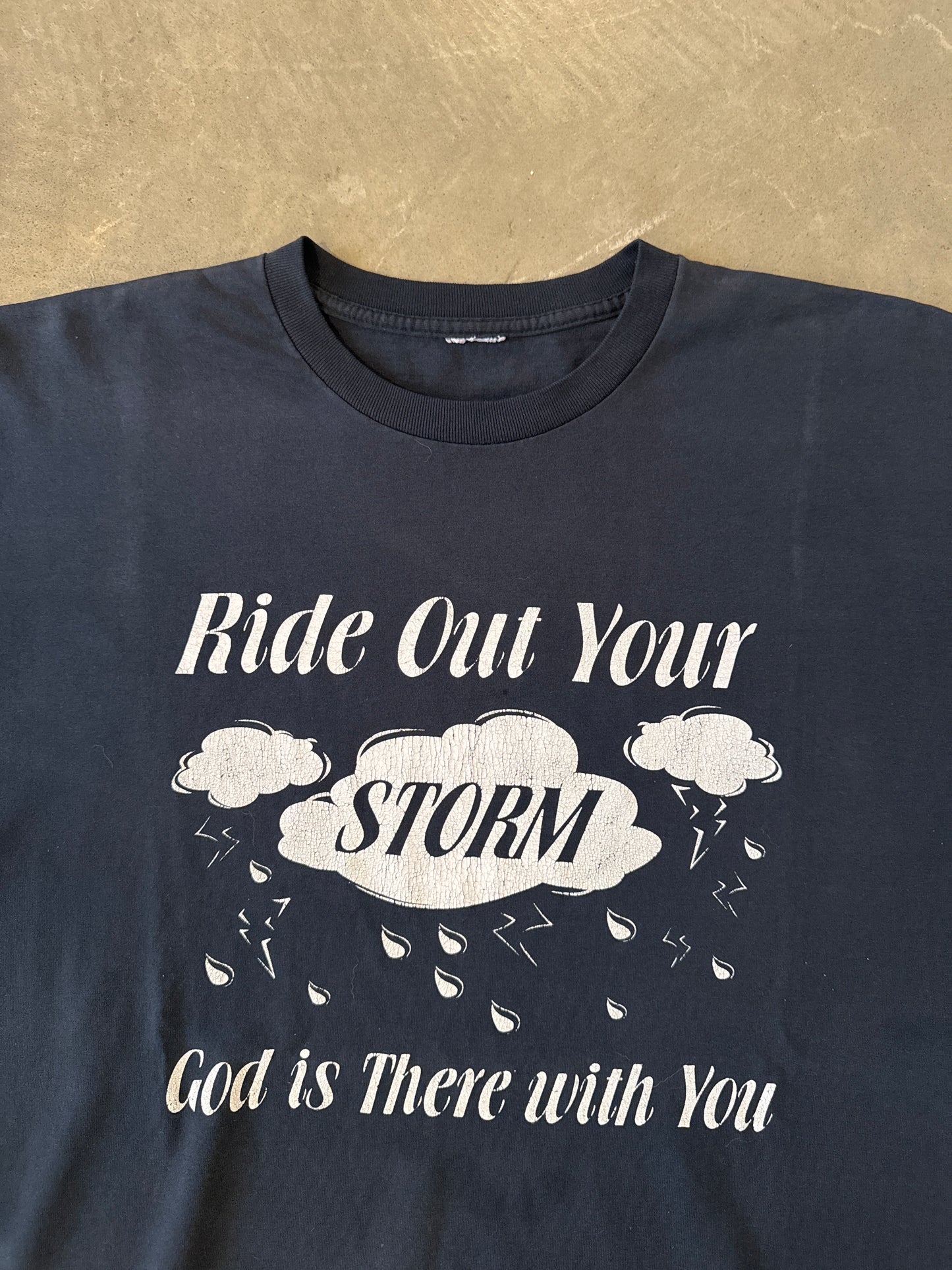 Vintage 90s Ride Our Your Storm Jesus Tee