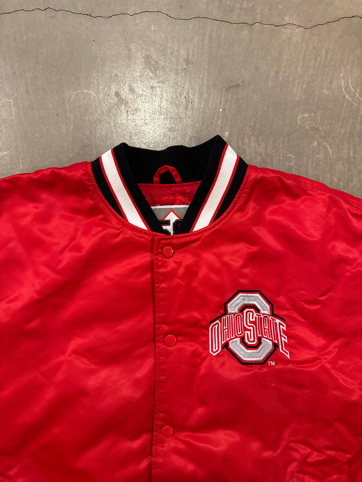 Vintage Ohio State Buckeyes Satin Bomber Jacket