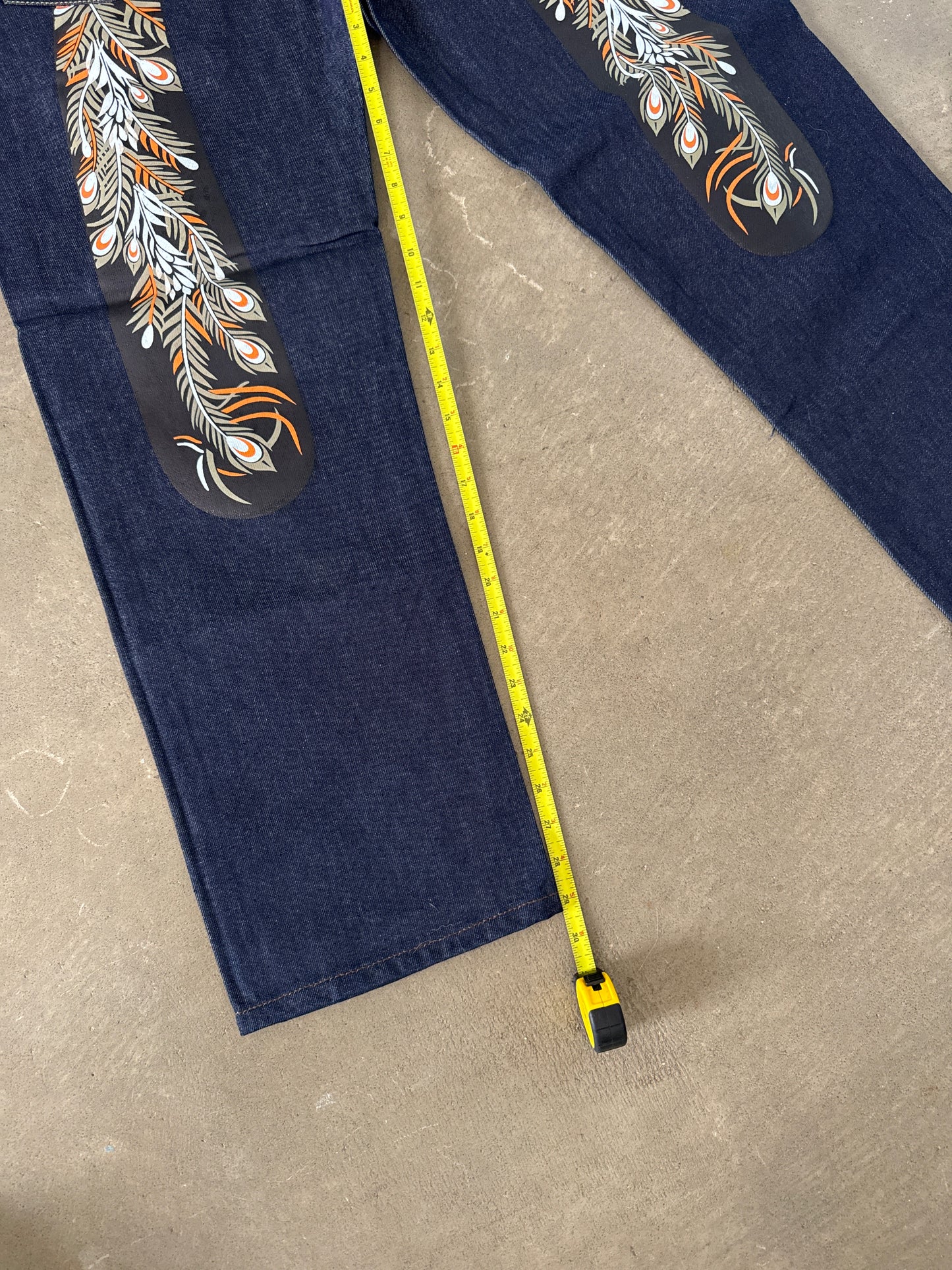 Evisu Embroidered Japanese Art Selvedge Denim Jeans