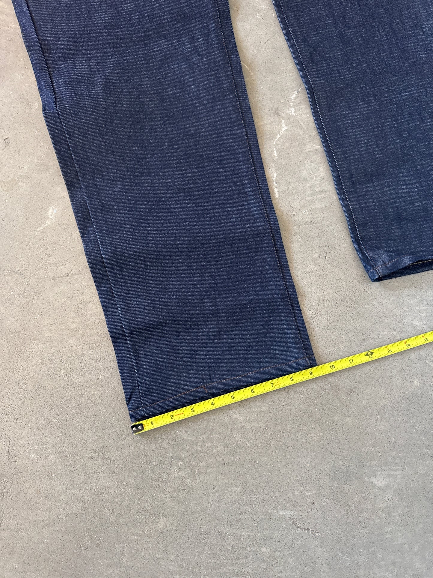 Evisu Embroidered Japanese Yellow Dog Art Salvage Denim Jeans