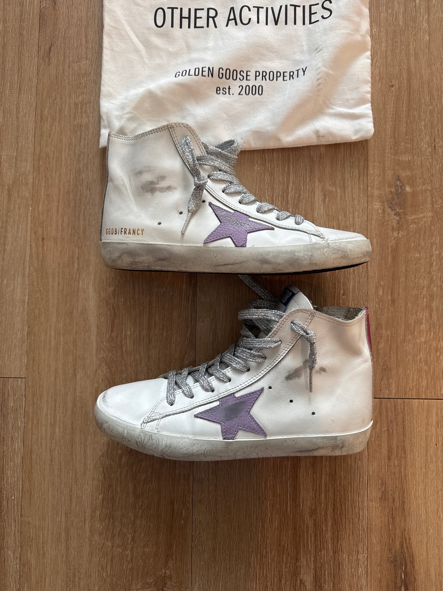 Golden Goose Francy High Top White Lavander Fuxia