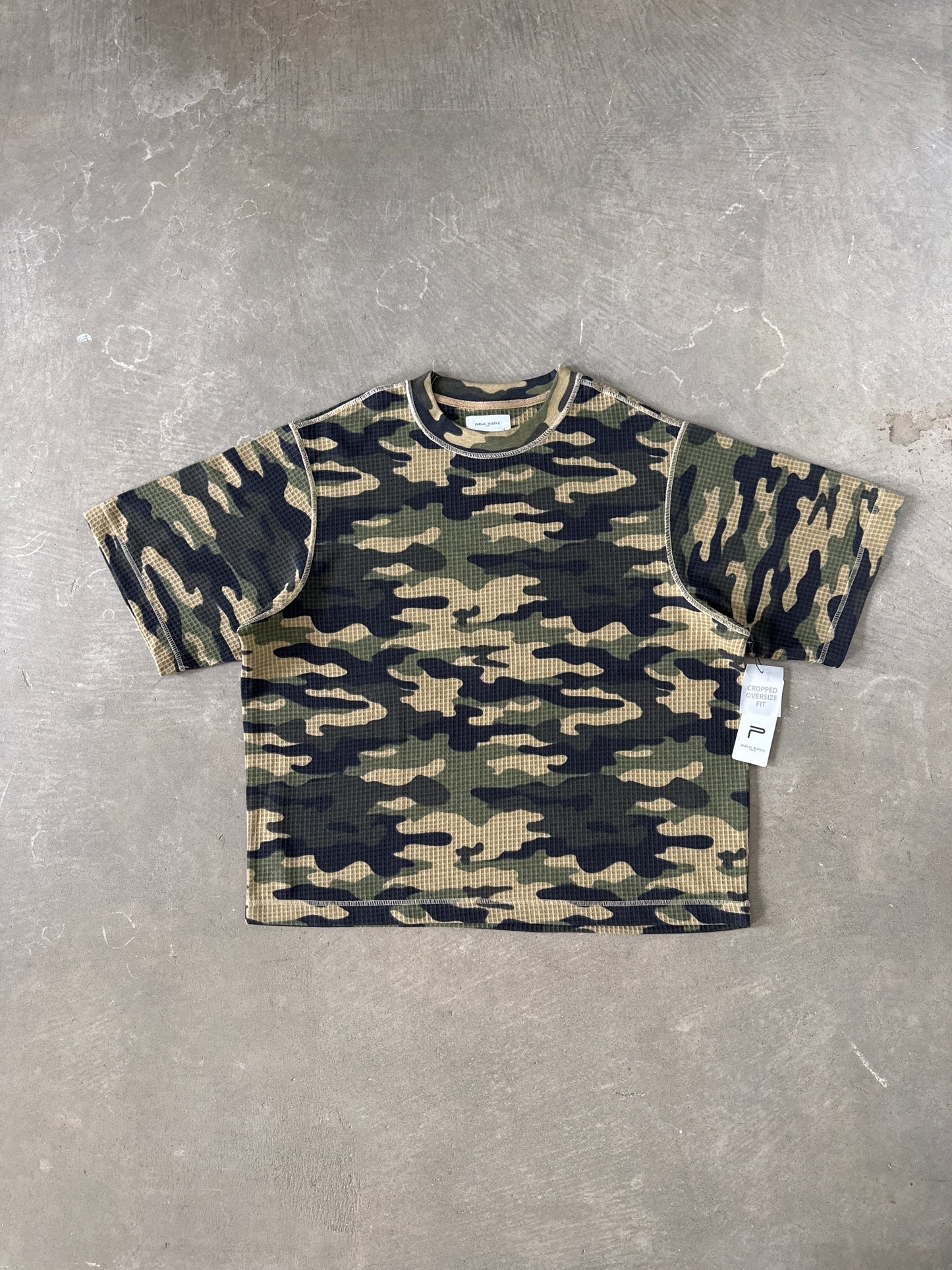Public Supply NYC Woodland Camo Oversized Cropped Fit Tee