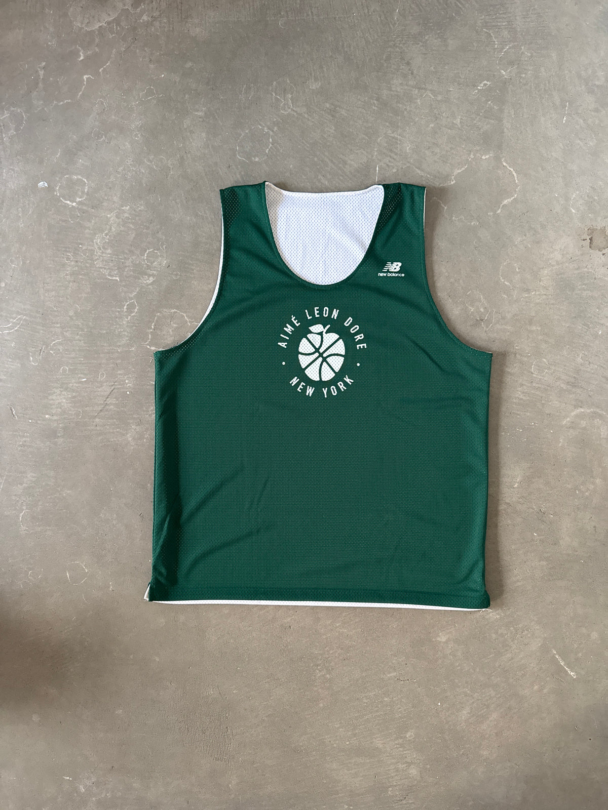 Aime Leon Dore x New Balance Sonny NY White/Green Reversible Jersey
