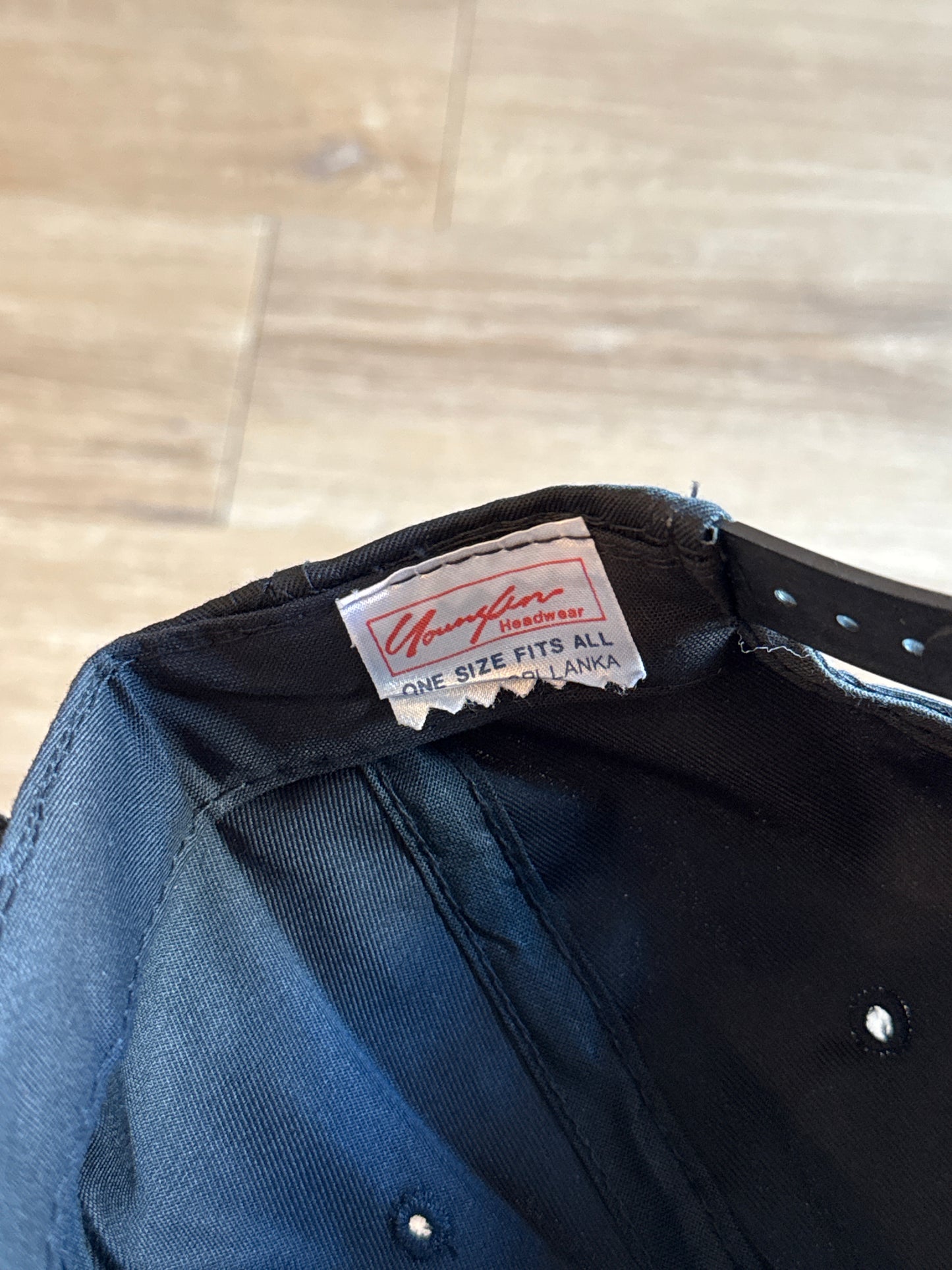 Vintage 90s Used Metal Plate Snap Back Hat