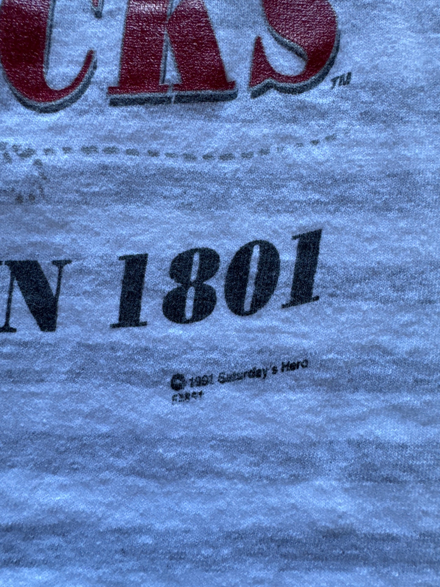 Vintage 1991 University Of South Carolina Gamecocks Striped Tee