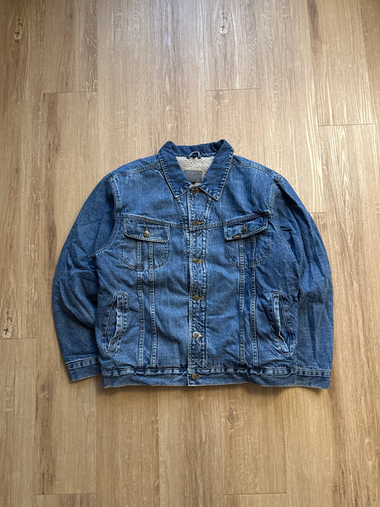 Vintage Lee Sherpa Line Denim Jean Jacket
