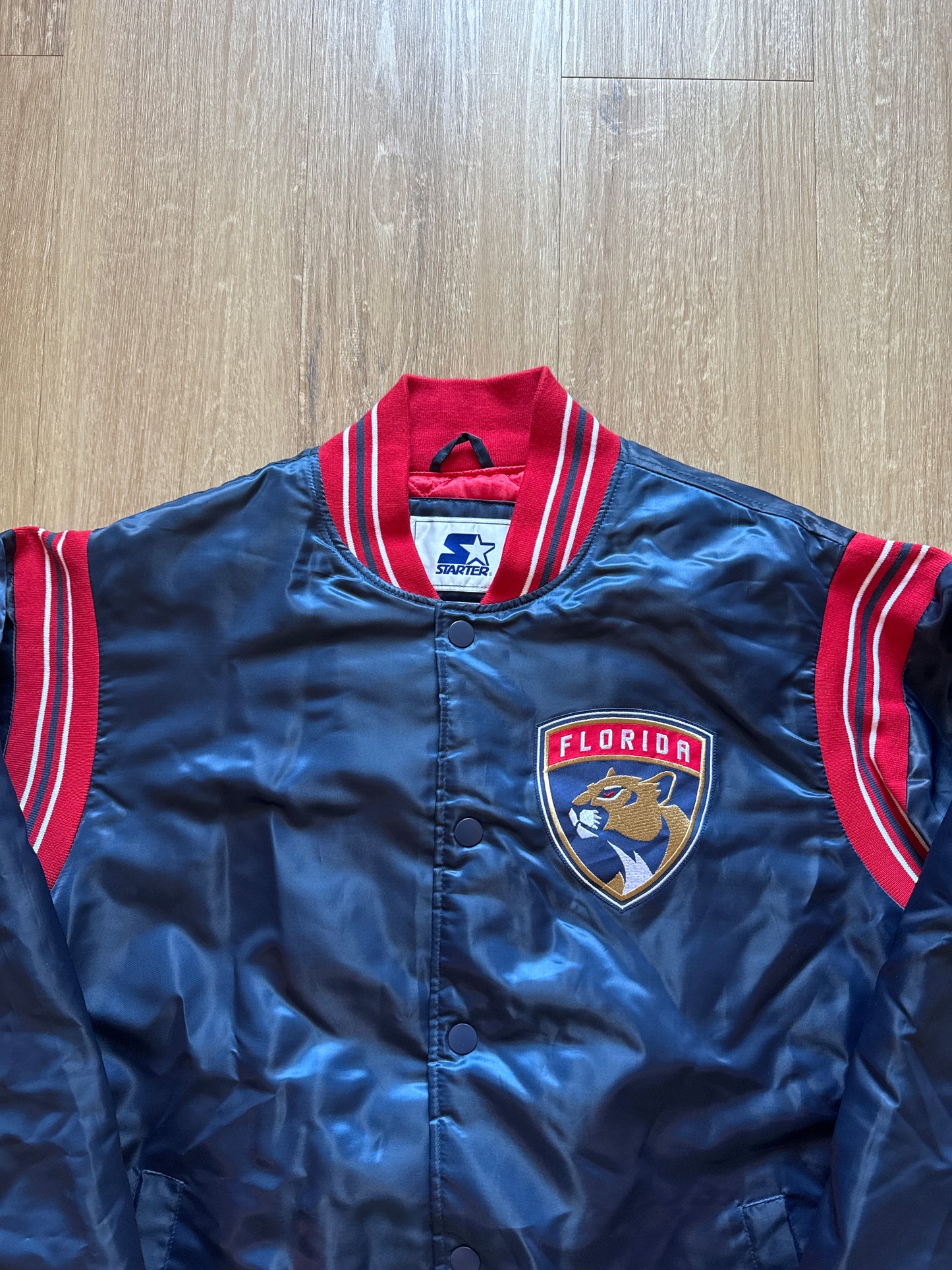 Starter Florida Panthers NHL Satin Bomber Jacket