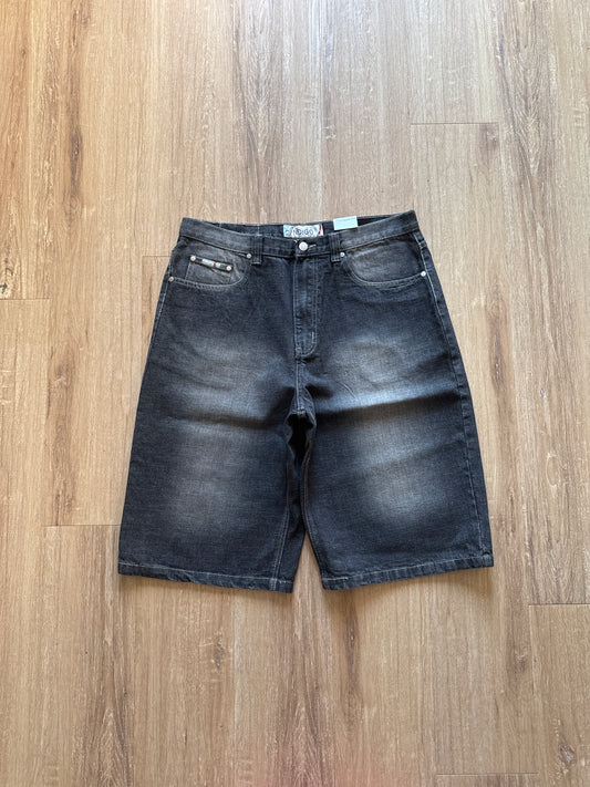 Y2K Indigo 30 Baggy Faded Denim Jort Shorts