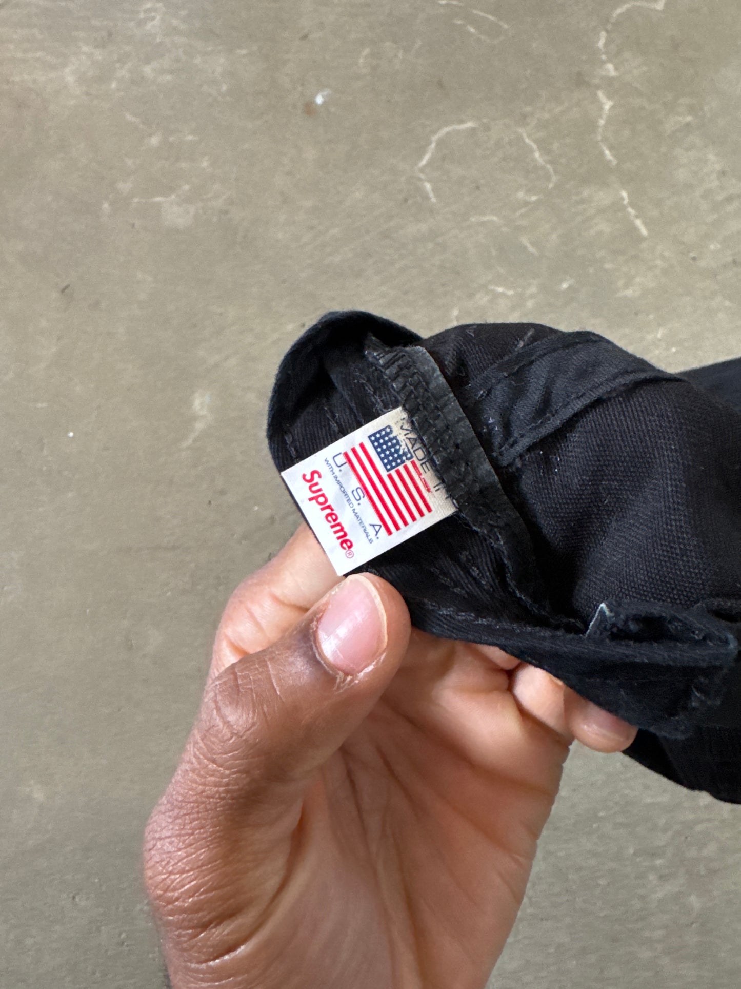Supreme Shattered Logo 5-Panel Black Snapback Hat