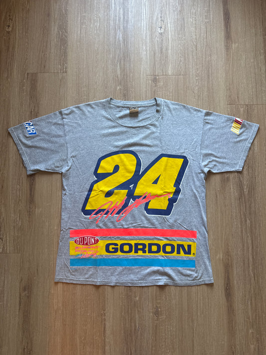 Vintage Nutmeg Du Pont Jeff Gordon Nascar Racing Tee