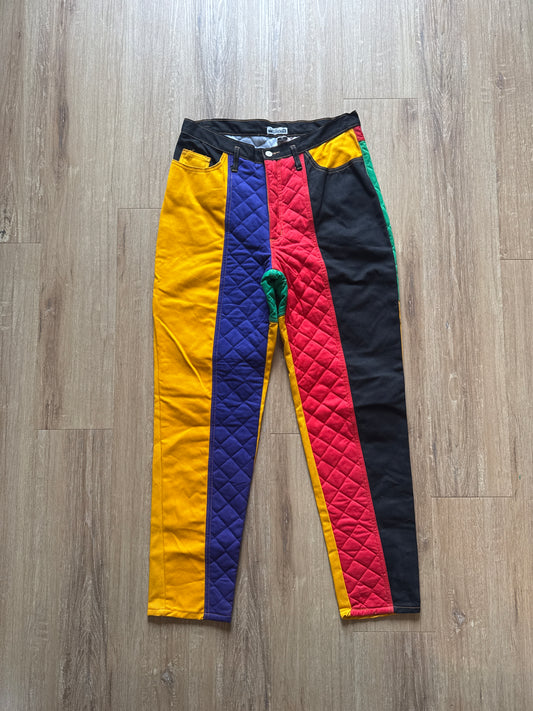 Vintage 90s Judy & Kevin Cross Color Colorblock Fresh Prince Style Pants