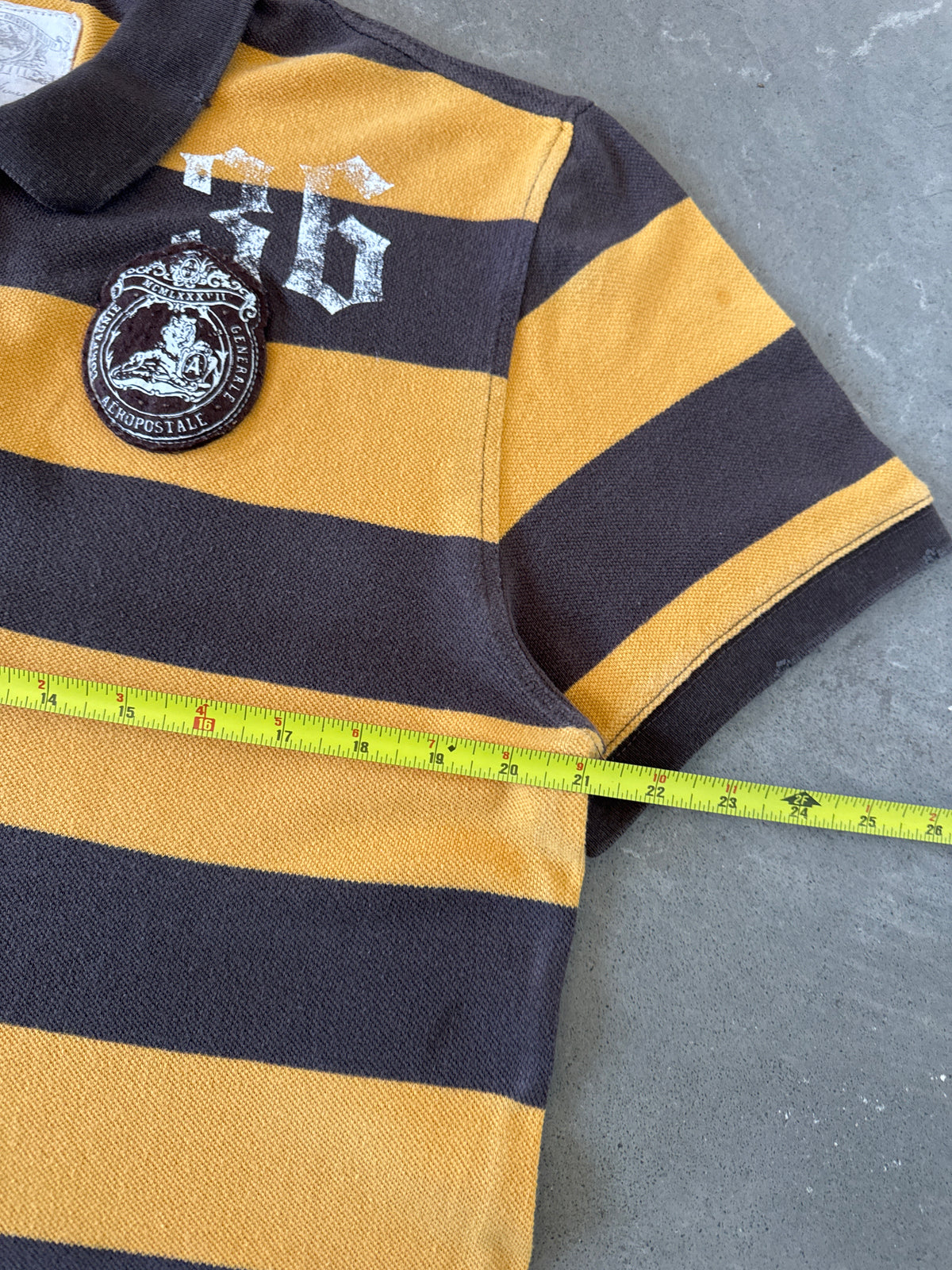 Y2K Aeropostale Embroidered Striped Polo Shirt