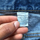 Vintage Distressed Paint Splatter Blue Denim Jeans