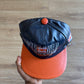 Vintage 90s University Of Syracuse Orangeman Leather Snap Back Hat