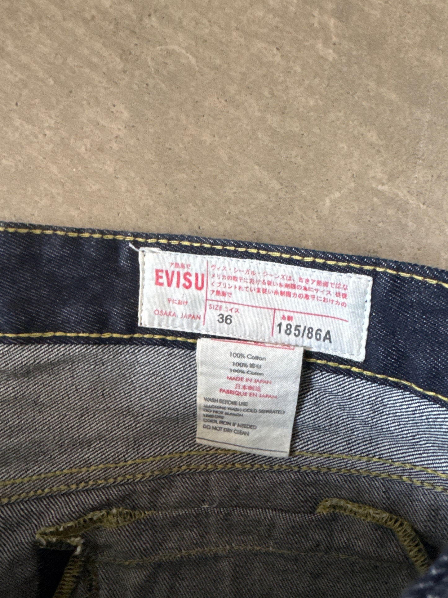 Evisu Blue Japanese Art Selvedge Denim Jeans