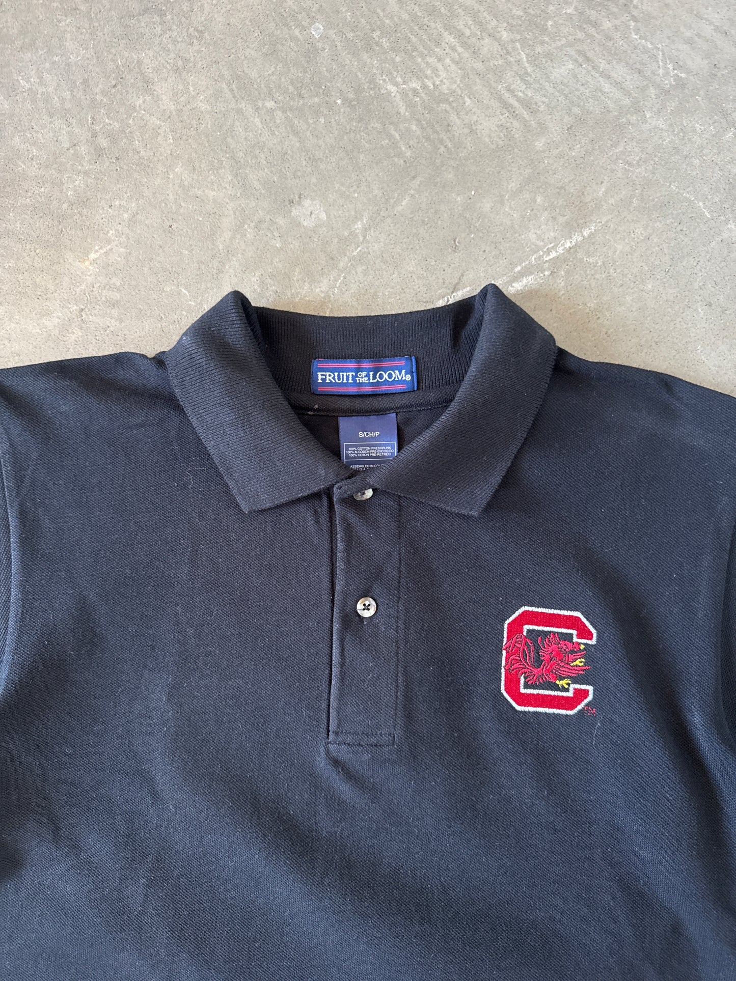 Vintage University Of South Carolina Gamecocks Embroidered Logo Polo Shirt