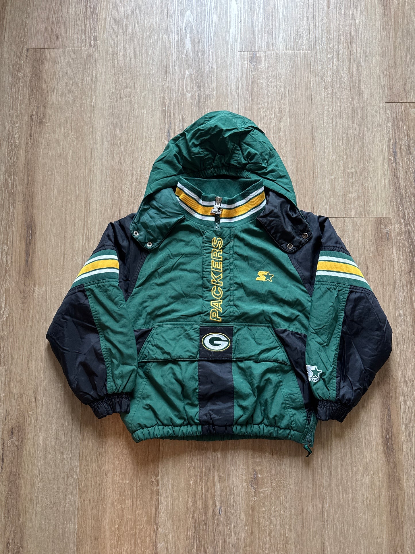 Vintage Youth Starter Pro Line Green Bay Packers Puffer Jacket