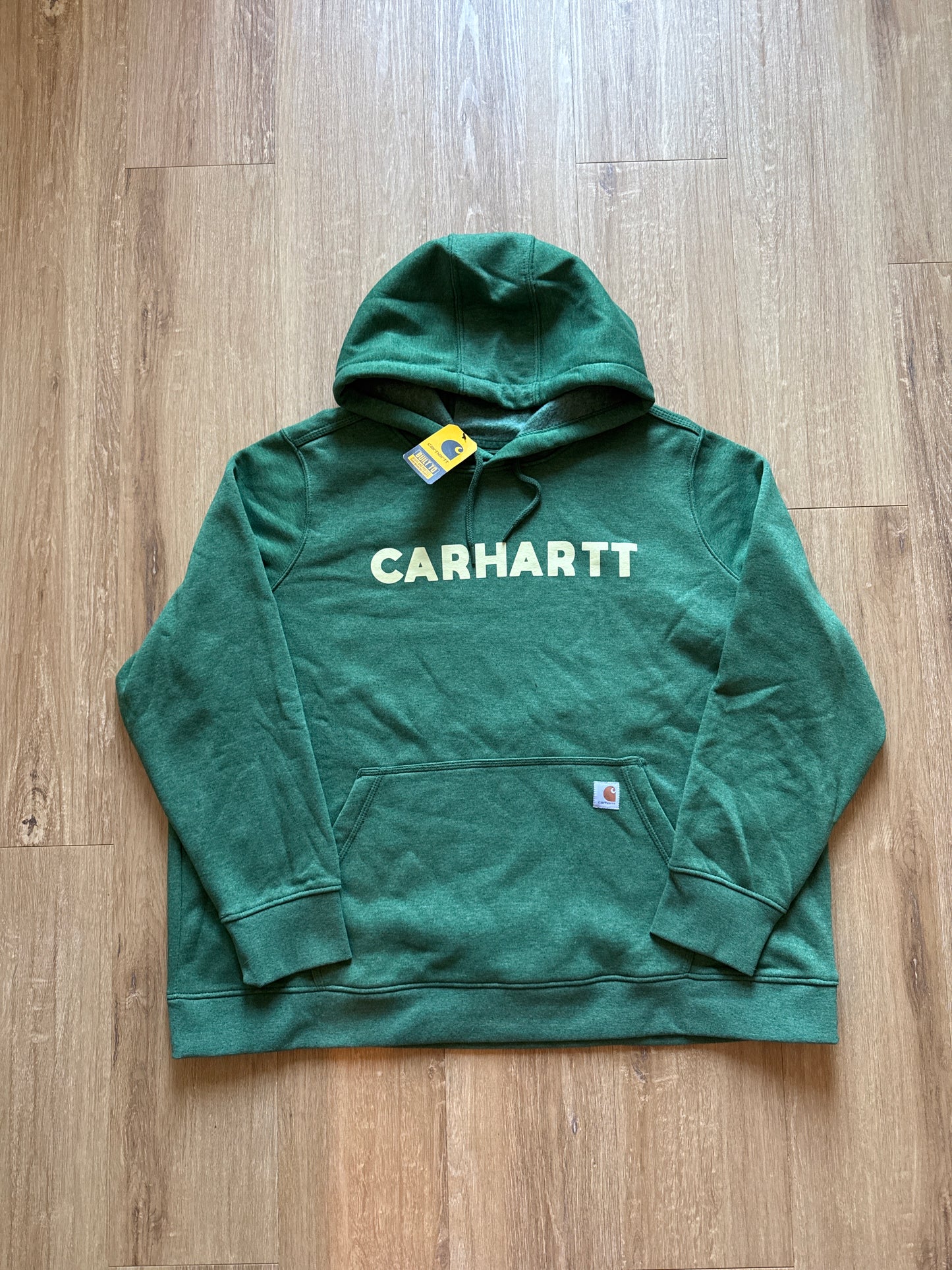 Carhartt Women’s Relaxed Fit Green Logo Hoodie