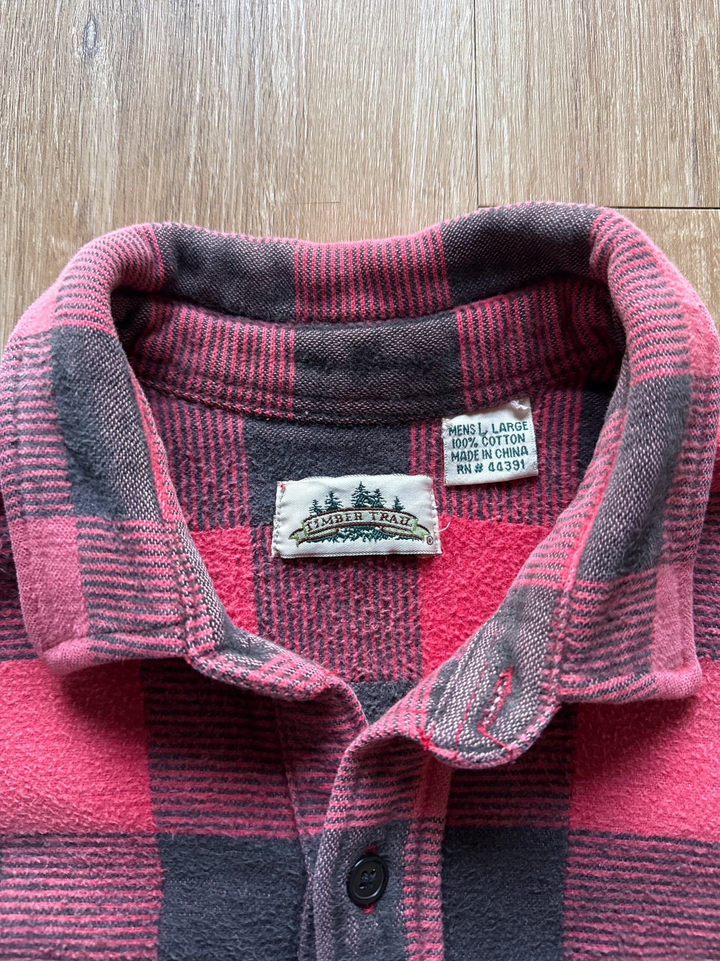 Vintage Timber Trailer Heavy Cotton Plaid Button Up Shirt
