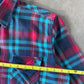 Vintage OP Ocean Pacific Plaid Flannel Cut Off Shirt
