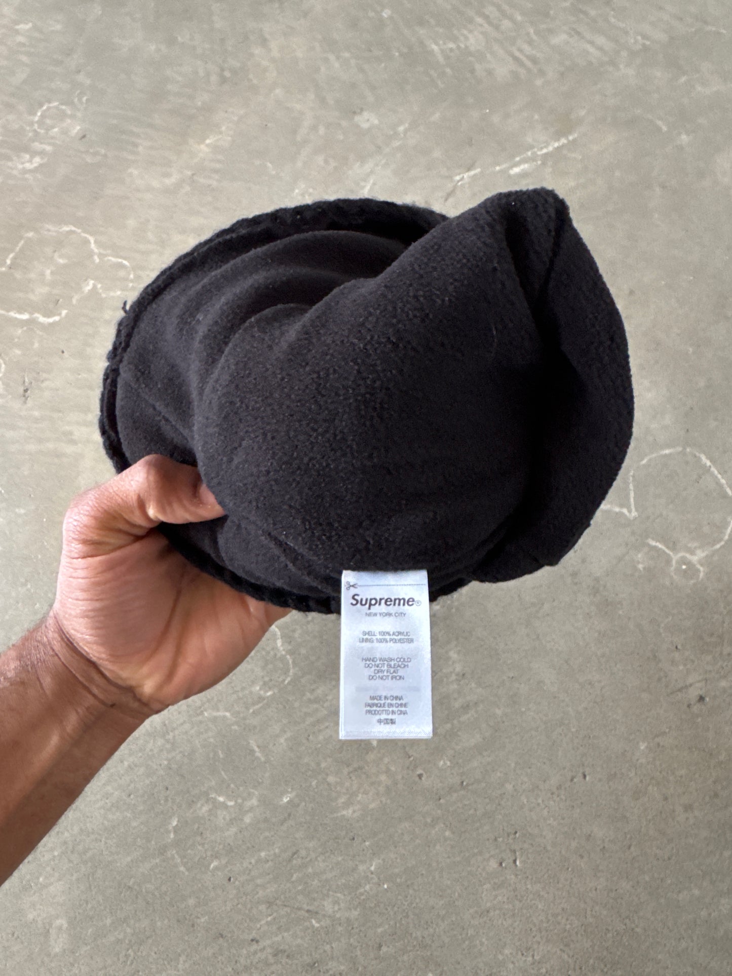 Supreme Diamond Black Beanie (FW25)
