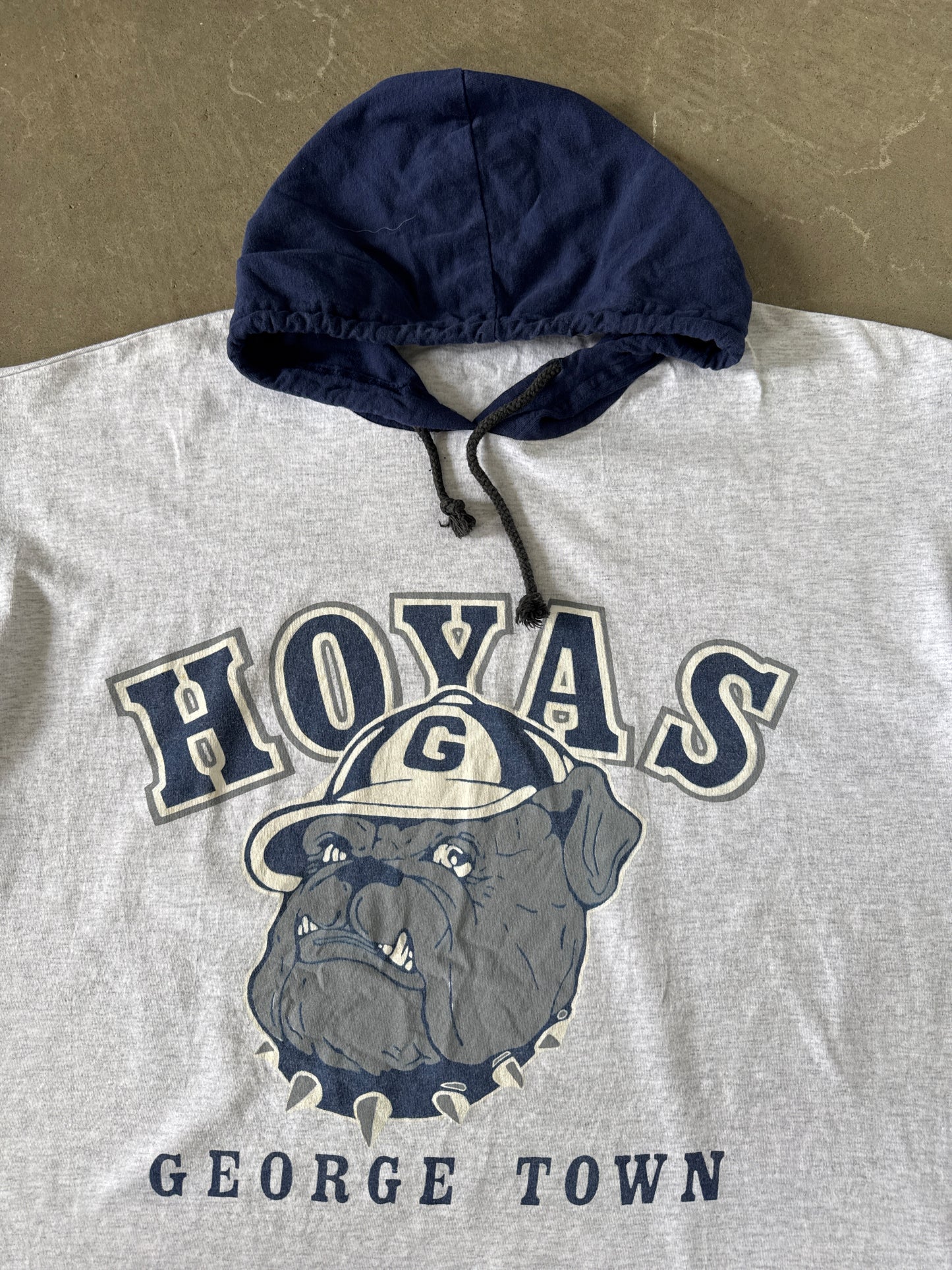 Vintage 90s Georgetown University Hoyas Hoodie Tee