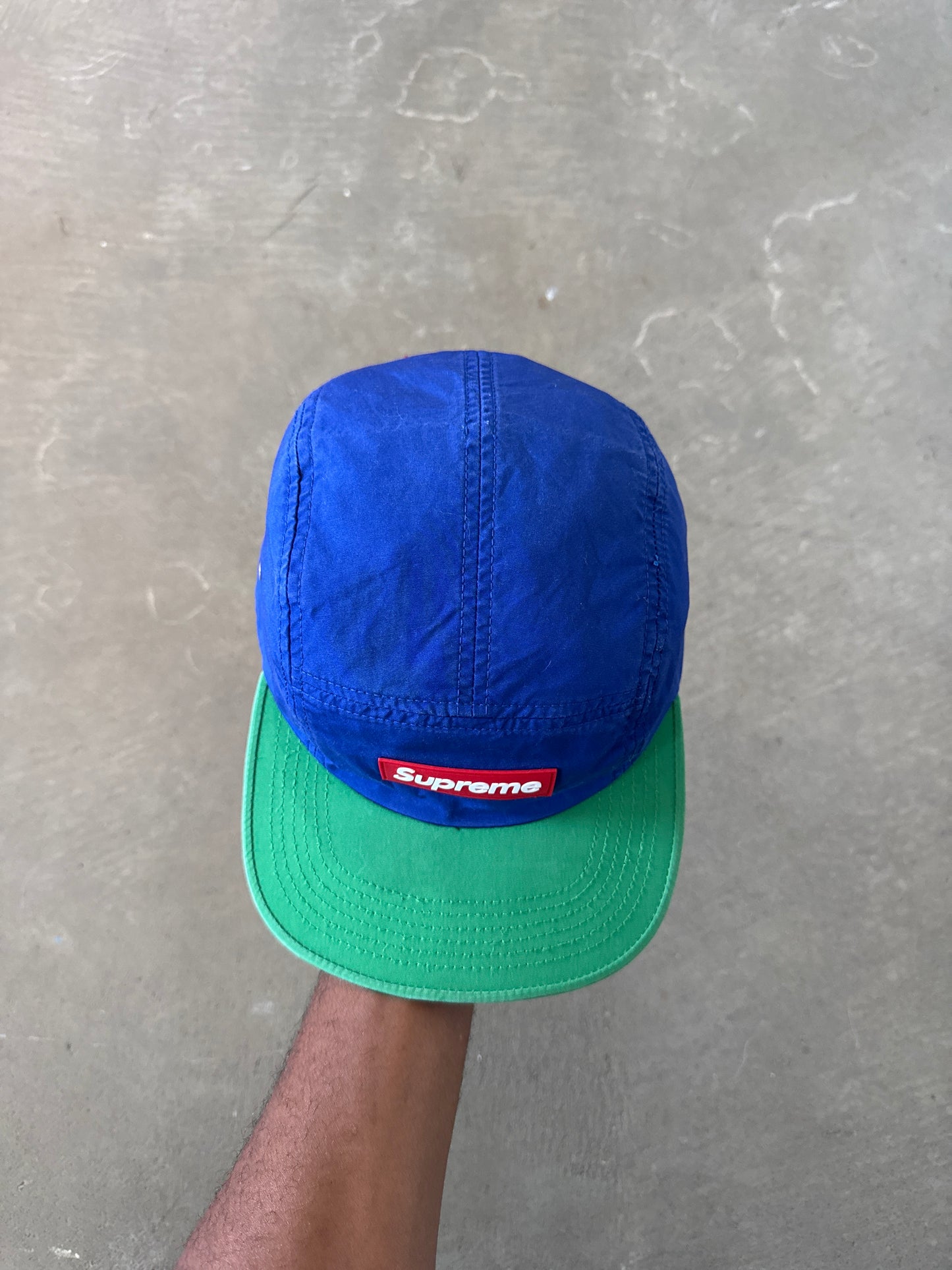Supreme Tri-Color Rubber Logo Camp Cap