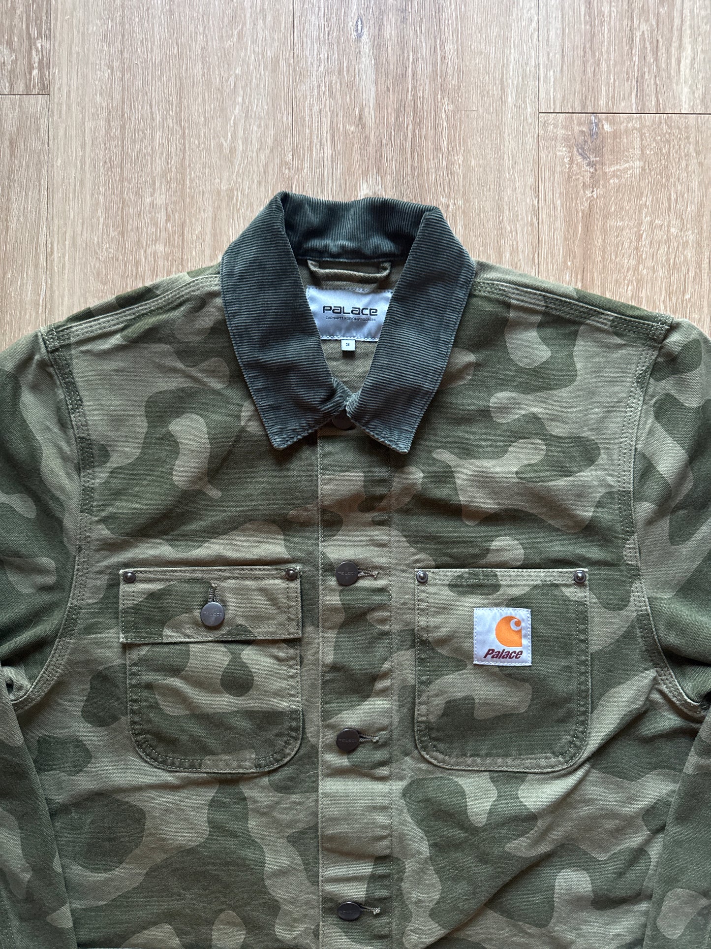Palace Carhartt Work In Progress Michigan Dollar Green Camo Coat